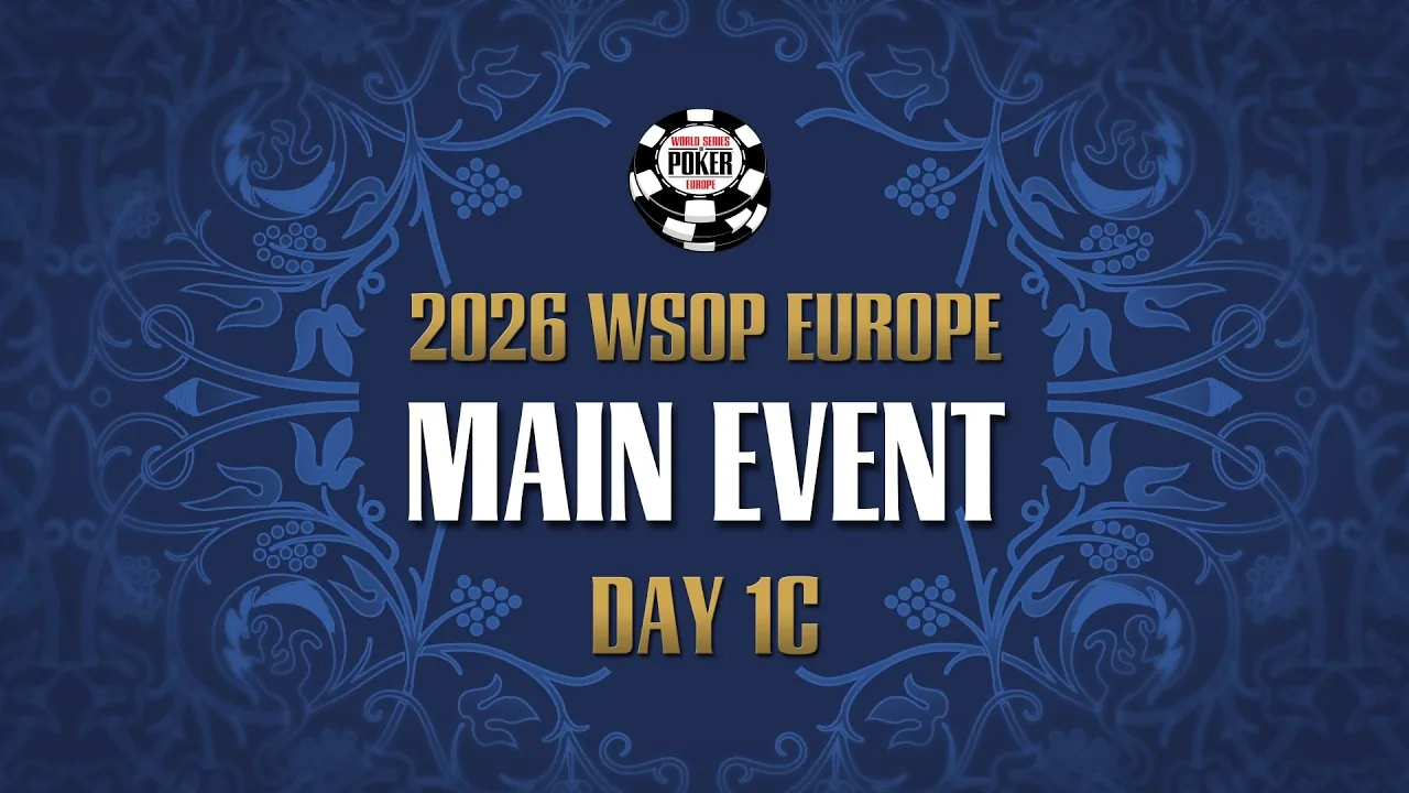 Sunday from 19:00 – Livestream of Day 1c of the €5.300 WSOP Europe Main Event!