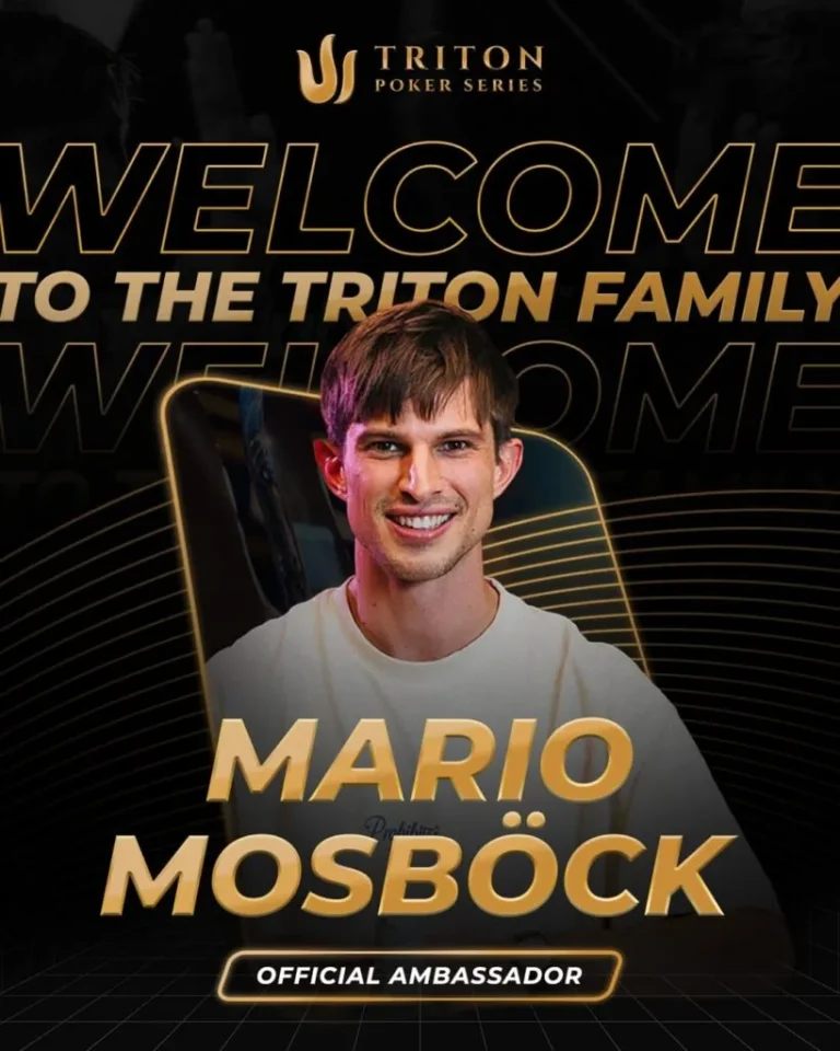 Mario Mosböck Mosboeck Triton Poker Series Official ambassador
