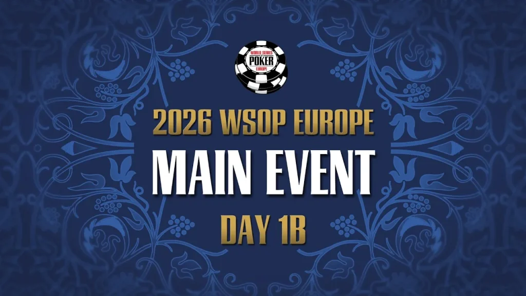 Saturday from 19:00 – Livestream of Day 1b of the €5.300 WSOP Europe Main Event!