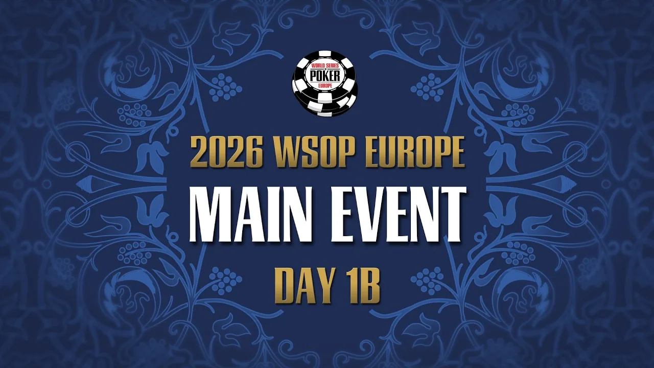 Saturday from 19:00 – Livestream of Day 1b of the €5.300 WSOP Europe Main Event!
