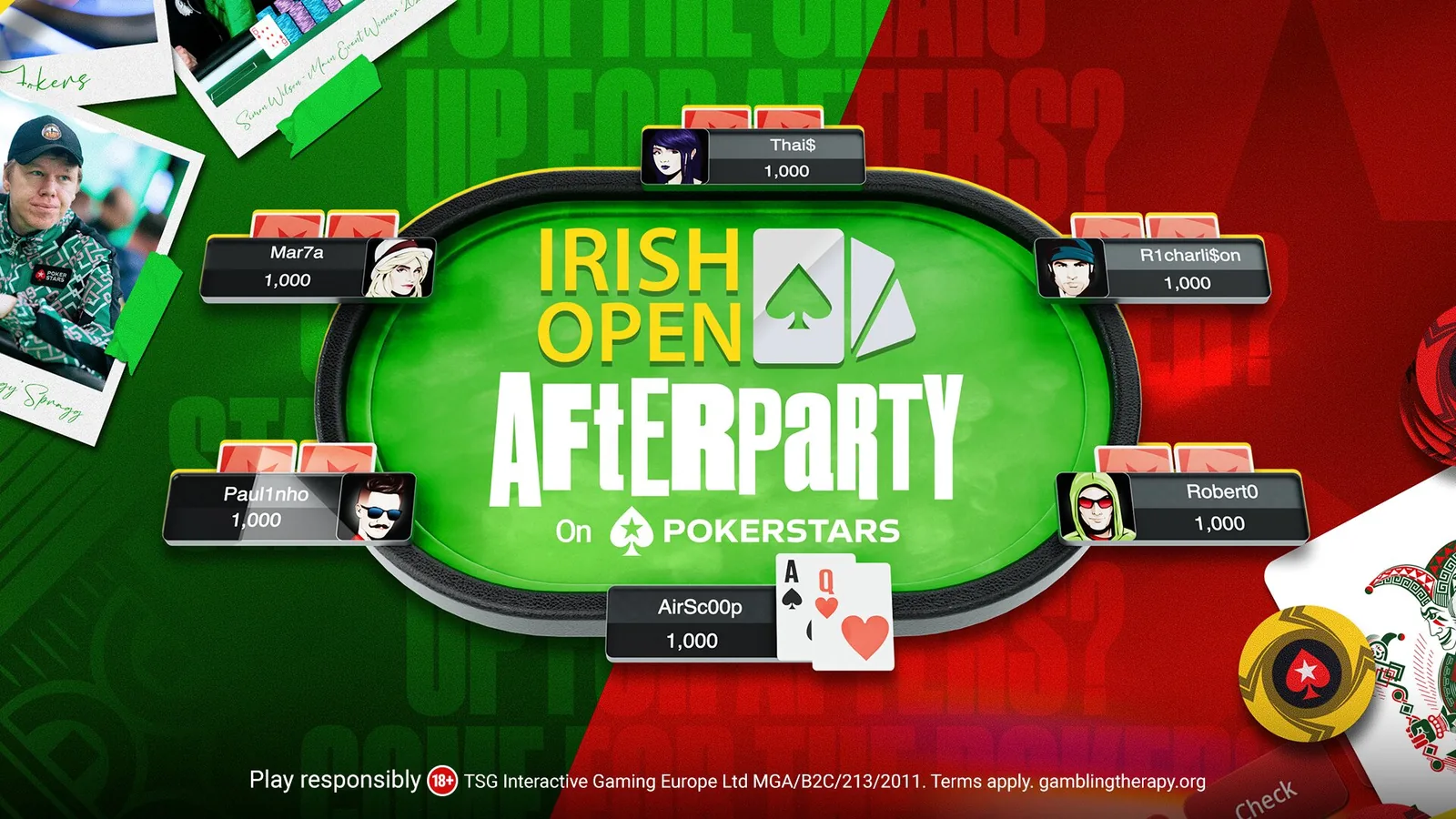 Over $3M guaranteed at the Irish Open Afterparty on PokerStars!